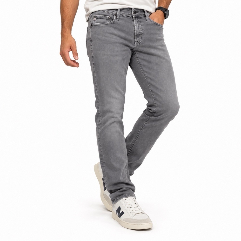 AG Adriano Goldschmied Everett Slim Straight Jeans Men's 30x31 Gray Stretch